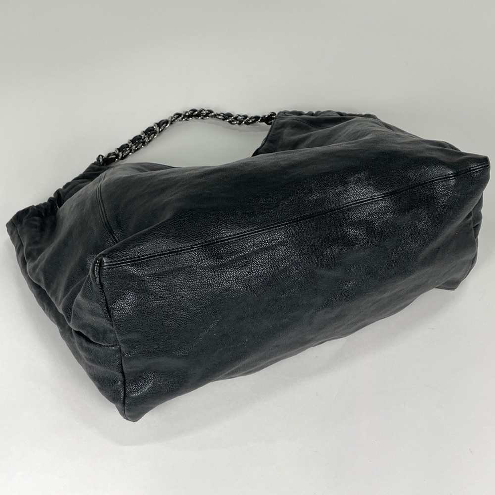 Chanel Coco Mark Cabas GM Tote Bag, Caviar Leather, Black, Women's - Picture 2 of 8